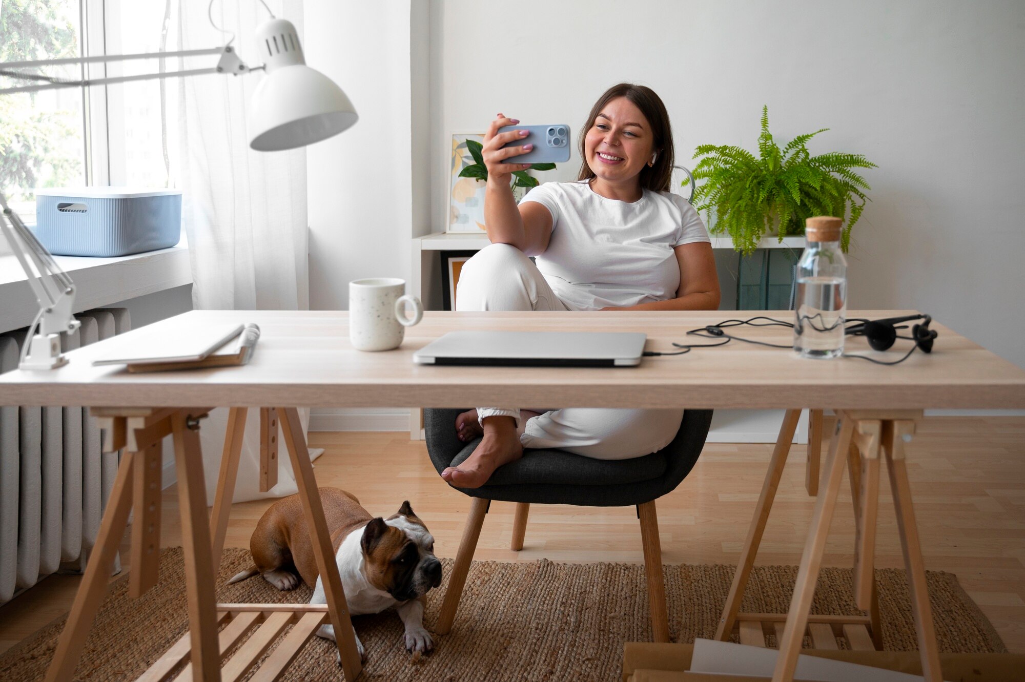 Espacio de trabajo con buena iluminación
